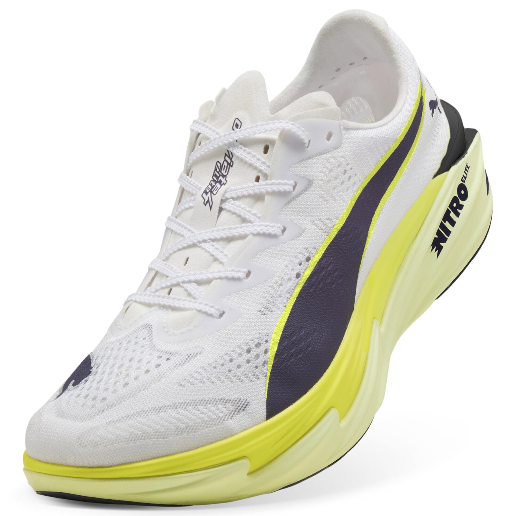 PUMA lance la Deviate Nitro 4 et la Deviate Nitro Elite 4 pour ouvrir la saison 2026. Deux chaussures à plaque carbone, une pour l’entraînement rapide, l’autre pour la compétition du 5 km au marathon, portées par la mousse NITRO™ et l’ADN performance de la marque allemande.