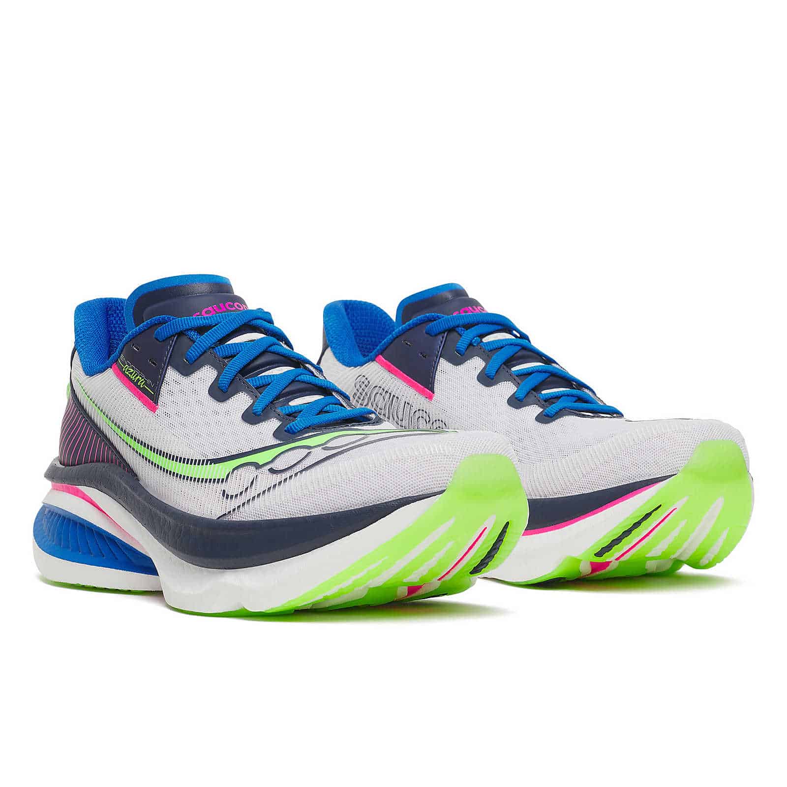 Saucony lance l’Endorphin Azura, une chaussure d'entraînement rapide et polyvalente inspirée de la gamme Endorphin. Mousse PWRRUN PB, rocker Speedroll et légèreté remarquable : une chaussure sans plaque pensée pour courir vite au quotidien, avec un excellent rapport performance/prix.